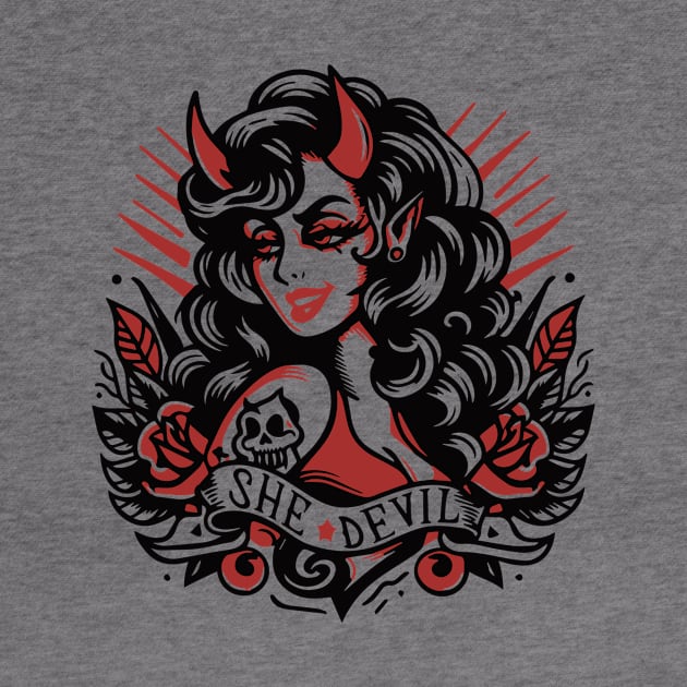 Retro Devil Girl by n23tees